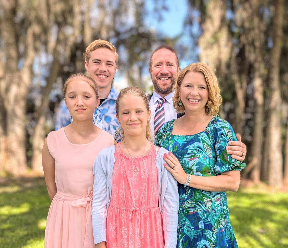 Chad and Amanda Bennett with their children